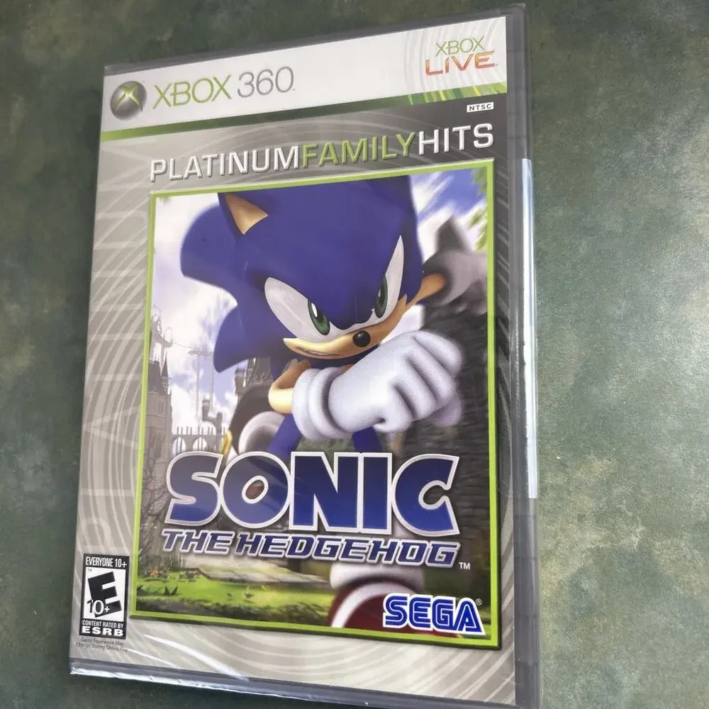 Sonic the Hedgehog Xbox 360 Platinum Family Hits New Sealed READ Target Sticker